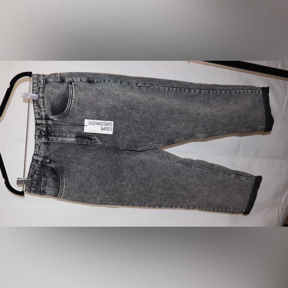 NEW acid washed boyfriend jeans